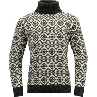 Devold Hoddevik Wool High Neck Anthracite/Offwhite