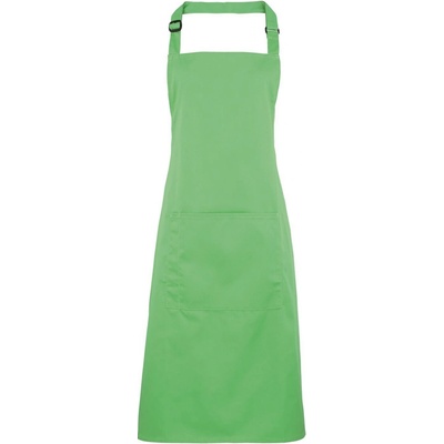 Premier Workwear Keprová pracovní zástěra s kapsou z kolekce Colours Collection Zelená jablková Pantone 360C 72x86cm PW154