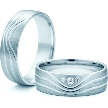 Image 1 of SAVICKI Сватбени халки: бяло злато, кръгли. 6 мм