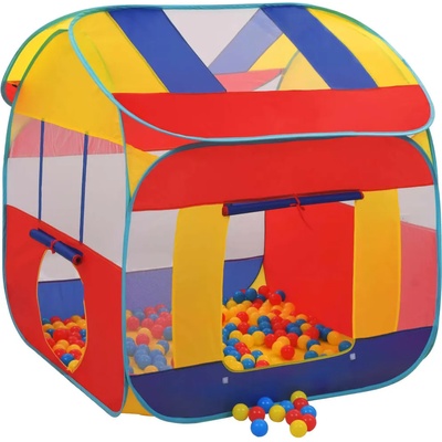 vidaXL Палатка за игра с 550 топки 123x120x126 см (3107706)