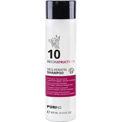 PŪRING 10 Reconstruction Veg-Keratin Shampoo regeneračný šampón 300 ml