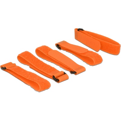 Delock Закрепващи елементи Delock Loop, 300 mm x 20 mm (H x W), с 5 примки, оранжев