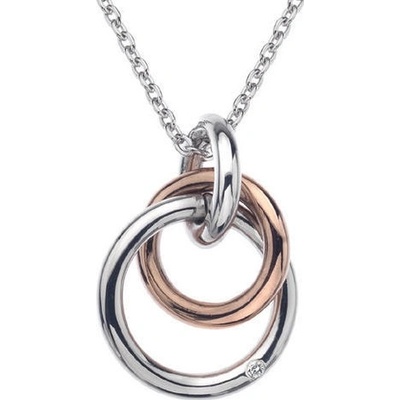 Stříbrný přívěsek Hot Diamonds Eternity Rose Gold DP373