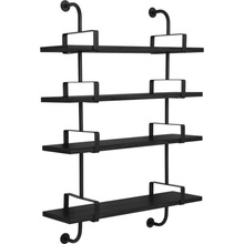 Gubi Police Démon Shelf 2, 95cm, 4 shelves, black stained ash