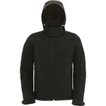 B&C Collection B&c hooded softshell men / Мъжко трислойно софтшел яке с качулка - черно s (01195000201)