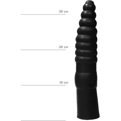 All Black 34 cm Klasické dildo Czarny