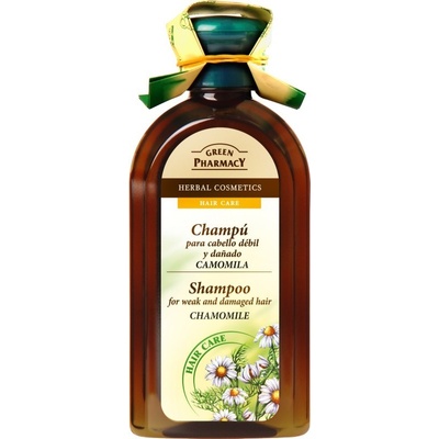 Green Pharmacy Hair Care Chamomile šampón pre oslabené a poškodené vlasy 0% Parabens Artificial Colouring SLS SLES 350 ml