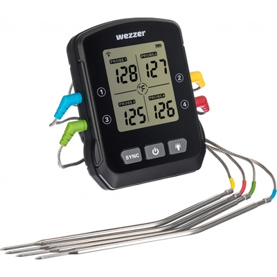 Teplomer do kuchyne so štyrmi termosondami - Levenhuk Wezzer Cook MT90 cooking thermometer