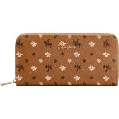 David Jones celozipová taupe peněženka P109 510 cognac