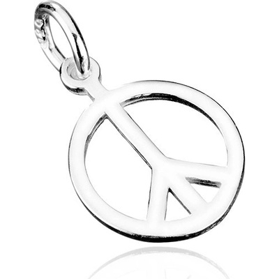 Šperky eshop Stříbrný přívěsek 925 symbol míru AB8.05