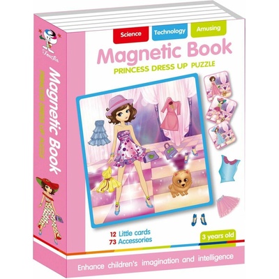 Alltoys Magnetická kniha skladačky Princeznej 85 dielov