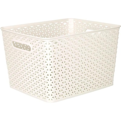 CURVER Úložný box RATTAN "Y" STYLE L krémový 03612-885