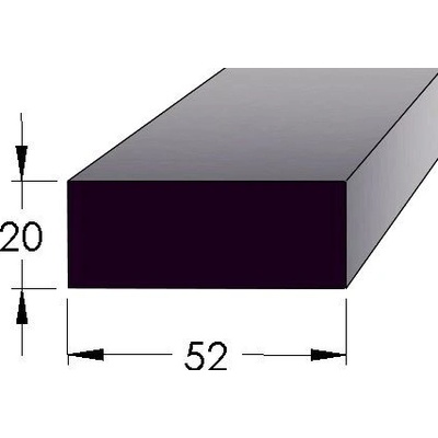 Lať podkladová 52x20mm, délka 240cm, nastavovaná