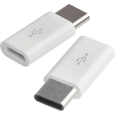 EMOS Adaptér micro USB-B 2.0 / USB-C 2.0, biely, 2 ks, 2335072310