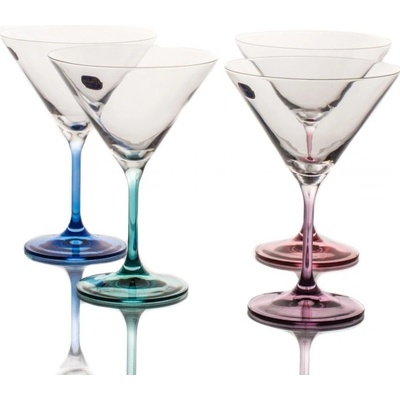 Bohemia Crystal Sklenice na martini Spectrum 4 x 290 ml