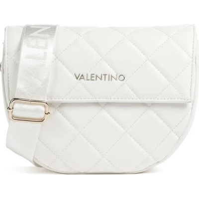 Valentino bags crossbody kabelka půlměsíc umělá prošívaná kůže bílá