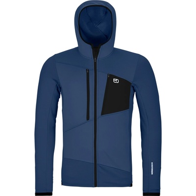 Ortovox Мъжко вълнено яке Ortovox Fleece Grid Hoody Fleece jacket - Blue Nunatak - размер XL (005-5246-1014)