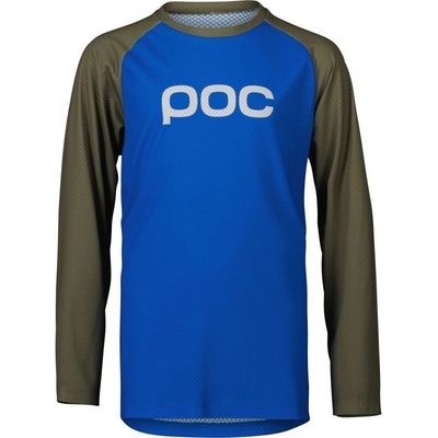 POC Essential MTB LS detský natrium blue/epidote green