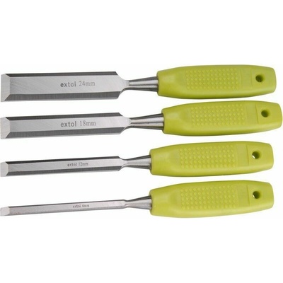 Extol EX3932 Dláta, sada 4ks, 6-12-18-24mm, kvalitní plastová rukojeť -CRAFT