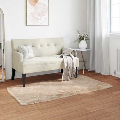 vidaXL Изкуствена овча килим TAFALLA Бежово 60 x 110 cm Полиестер (42021477)