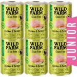 WILD FARM Premium Grain Free Chicken and Salmon Junior 6x400g - беззърнена храна за котенца