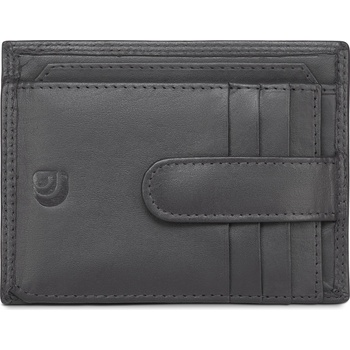 Delis Калъф за карти Delis, унисекс, Cezar PT1191, естествена кожа, черен (PT1191)
