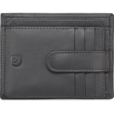 Delis Калъф за карти Delis, унисекс, Cezar PT1191, естествена кожа, черен (PT1191)