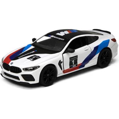 Kinsmart Метална количка Kinsmart Livery Edition - BMW M8 Competition Coupe, 1: 38, бяла (55124)