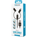 Forever DATAPIP5-MICBKK 3v1 USB microUSB/UCB-C/lightning, 1m