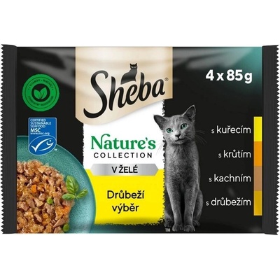 Sheba Natures Collection Консерва с пилешко месо в желе 4 x 85 г