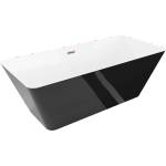 Mexen Velo Slim свободностояща вана 170 x 75 cm, бяла/черна, преливник розово злато - 52811707575-60 (52811707575-60)