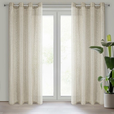 Takoy Záclona AMANDA so štruktúrou pavučiny 140 x 250 cm-HF-45591 | 140 x 250 cm