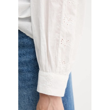 Hoss Intropia Памучна риза Hoss Intropia дамска в бяло със стандартна кройка с класическа яка 6282672 (6282672)