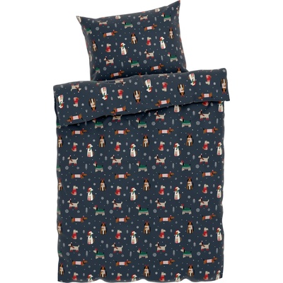 Livarno home povlečení z jemného flanelu navy modrá 140x200 70x90 – Zboží Dáma