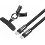 TB Print Cable 2in1 USB C lanyard 1.2 m black