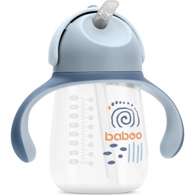 Baboo Cup with silicone straw hrnek s brčkem Blue Haze 260 ml