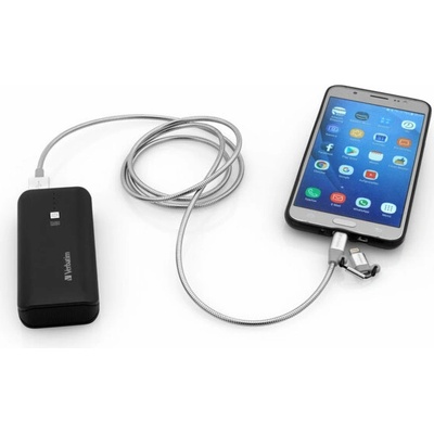 Verbatim 48869 USB/micro USB + lightning, 1m, stříbrný