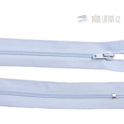 Zips špirálový 3mm nedeliteľný 18cm svetlo modrá