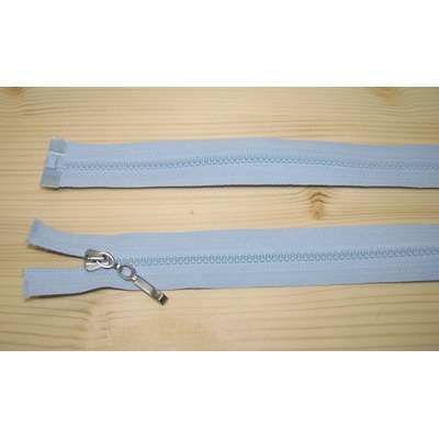 Kostenný zips modrá svetlá 3mm deliteľný jednosmerný 50cm