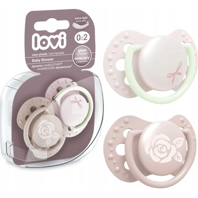 Lovi silikon dynamické dudlíky Baby Shower Girl růžová – Zboží Dáma
