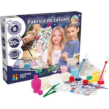 Hashtag Toys Детски комплект Hashtag Toys - Фабрика за татуировки (HT052163)