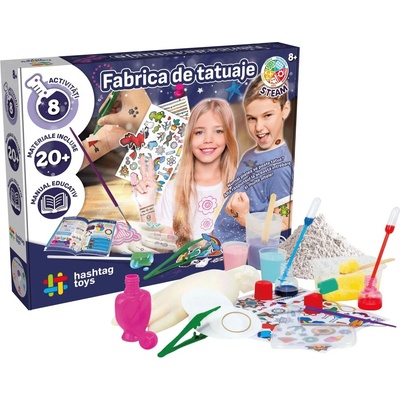 Hashtag Toys Детски комплект Hashtag Toys - Фабрика за татуировки (HT052163)