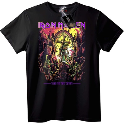 NOONEBRAND Тениска Iron Maiden - Знакът на кръста - S, Black