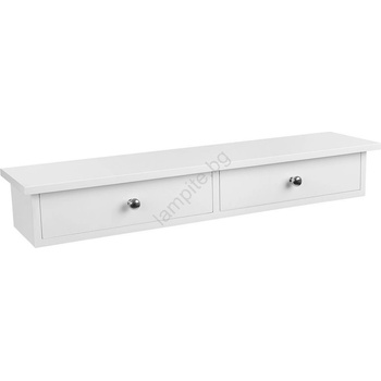 Euziel Бял стенен рафт с отделения shelfy (ez0262)