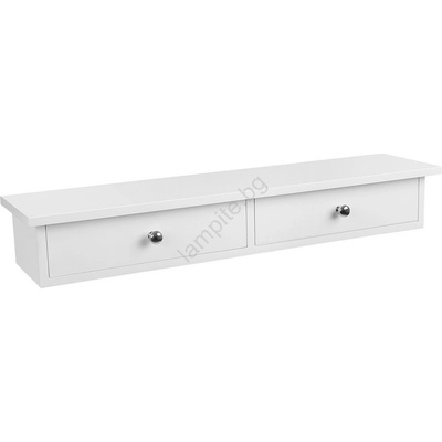 Euziel Бял стенен рафт с отделения shelfy (ez0262)