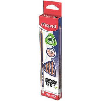 Maped Графитен молив с гума, 2B, триъгълен, MAPED "BlackPeps Navy" 851822 (851822)