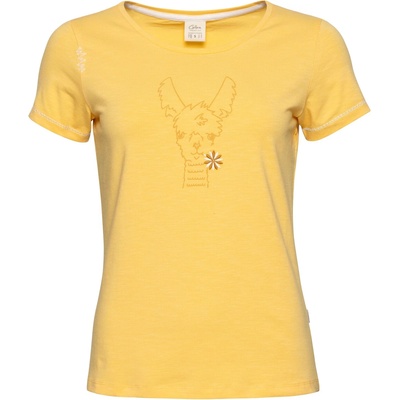 Chillaz Дамска тениска Chillaz Women's Gandia Happy Alpaca T-Shirt - Yellow - размер 34 (EU) (116-7479-0812)