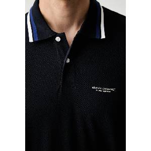 Giorgio Armani тениска с яка мъжка от памук (XM002936.AF13026)