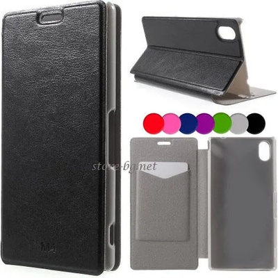 Sony Xperia M4 Aqua, Dual Wallet Кожен Калъф и Протектор