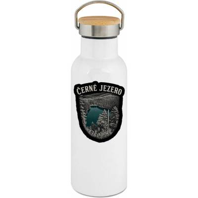 123TRIKO termoska Černé jezero, rytý tisk 500 ml